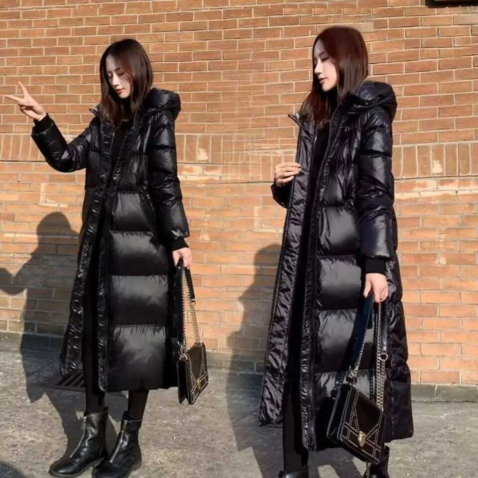 2025 New Winter Over The Knee Warm Jacket Hooded Outwear Female Parka Thick Down Cotton Padded Women Long Cotton Bread Coat 4XL Z250923