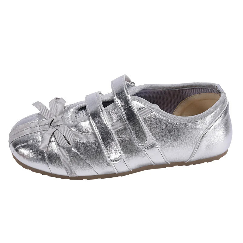 Spring Mary Jane Cross Strap Flats Chaussures femmes Fashion Elegant Round Toe Ladies Comfort Soft Sole Ballerinas Shoes 250809