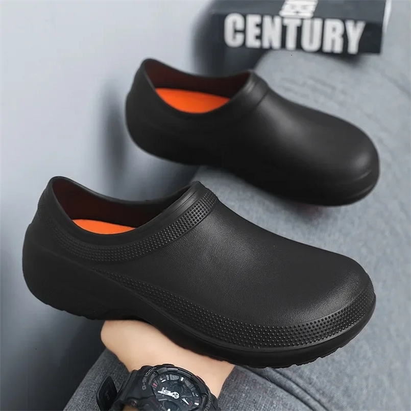 Womens chef shoes anti slip kitchen shoes work shoes oil resistant waterproof wear-resistant rain boot for men Ankle workwear 250213