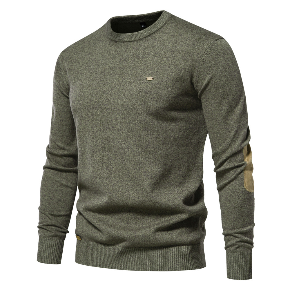 Designer Men's Wool Sweater Round Neck Pullover Knitwear Business Casual Warm High-Quality Knitted Top European Sizes: S - 2XL