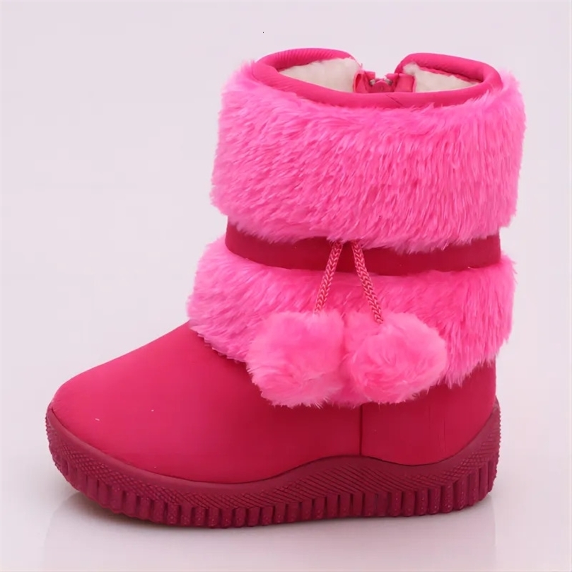 Boots Girls Snow Winter Comfortable Thick Warm Kids Lobbing Ball Children Autumn Cute Boys Princess Shoes 231207
