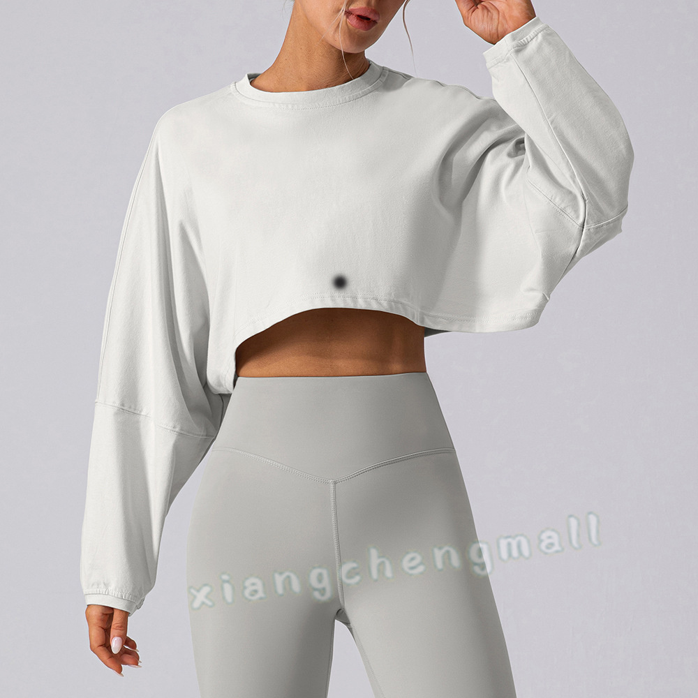Ladies Seamless Yoga Suit Fitness Clothing Long Sleeves Gym Short Top High-Waisted Leggings Fitness Sportswear Gym Clothing Warm Gym Long-Sleeved To