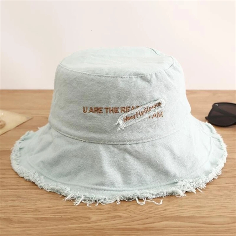 Womens Bucket Hat Panama Fashion Sun Visor Breathable Fisherman Protection Hat Ponytail Cap Summer Hats Beach Sun Hats 240426