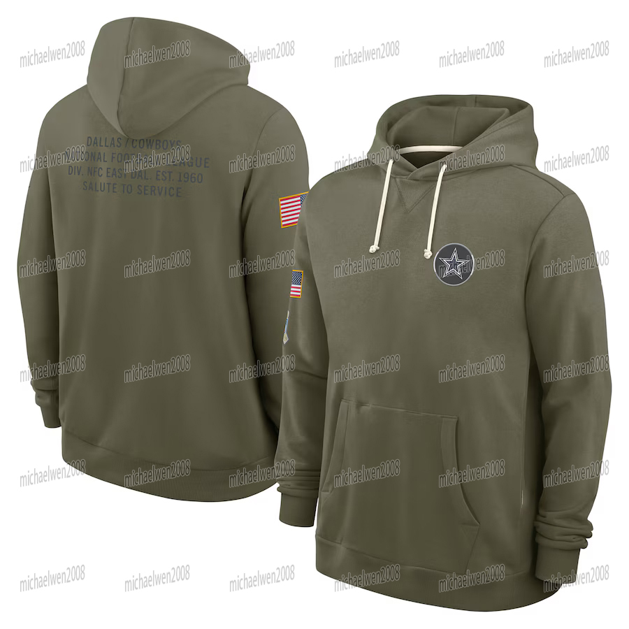 Personalized Custom 2025 Camo Salute To Service Pullover Football Hoodie Jersey Individuation Custom Any Name Number Sweatshirts S-XXXL