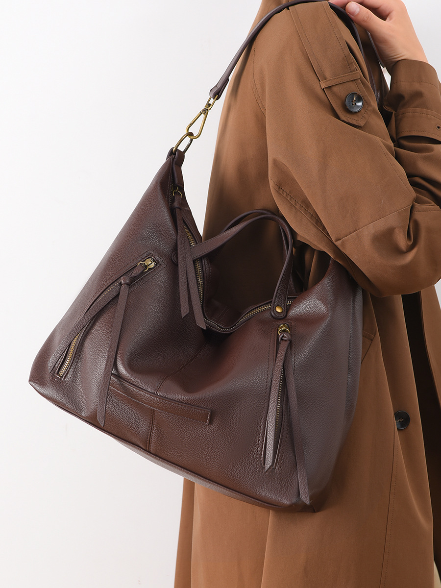 Shoulder bag women's high-end sense lazy wind bag new Korean version retro women's bag large capacity fashion tote bag
