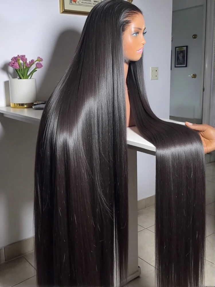 Portez-vous et de la perruque sans glue oshone raide de cheveux humains perruque en cheveux pré-girée 13x6 perruques en dentelle HD Perruque brés