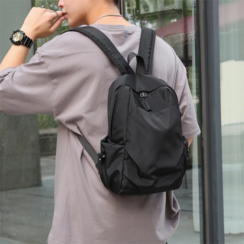 Mini Mens Backpack Fashion Small Black Shoulder School Bag for Man Canvas er Waterproof Sports Travel Male Backpacks 250417bj