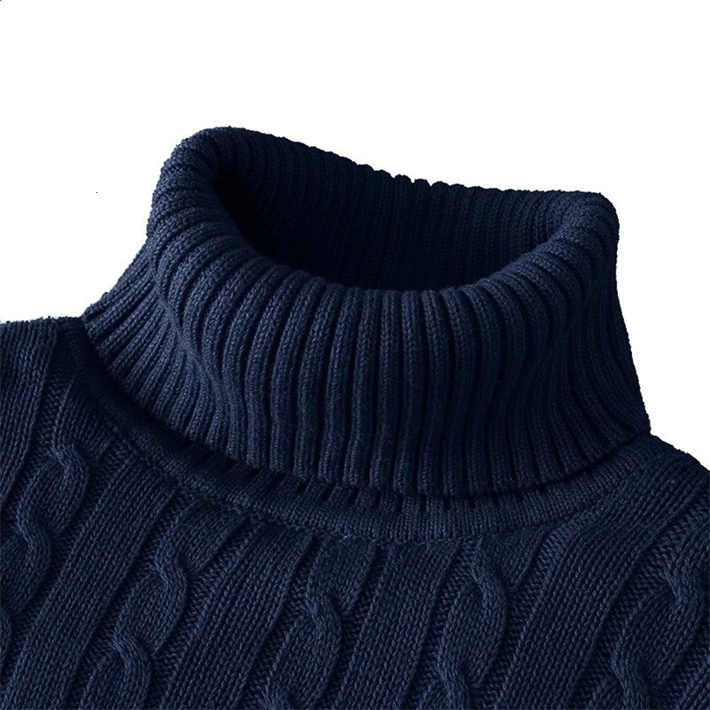 autumn and winter mens pull-out high neck knitted ultra-thin fit warm top 240829bj