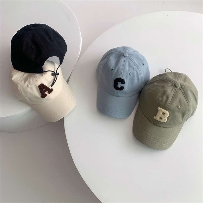 Spring Summer Baby Baseball Hats Cotton Kids Boys Girls Sun Fashion Letter A Pattern Casual Children ed Caps 220630