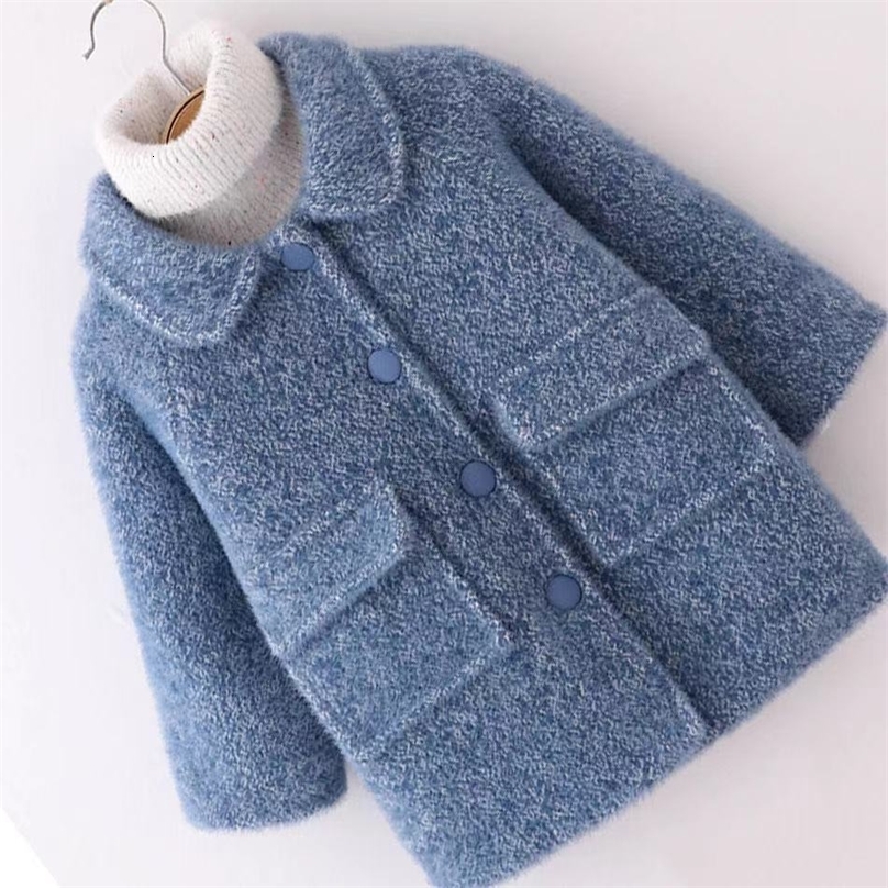 Jackets Girls Coat Kids Jacket Underwear Plus Velvet Thicken Warm Winter Autumn School Cotton Tops Fleece Children s Clothing 221010