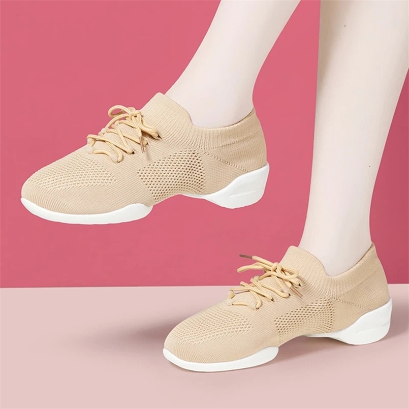 Sports Feature Soft Outsole Breath Dance Shoes Sneakers for Woman Practice Shoes Modern Dance Jazz Shoes 250122