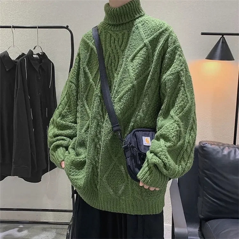 Winter turtle neck mens clothing winter sweater mens clothing solid color knitting pull-out mens clothing Knitwear S-3XL ly arrived at B91 240824bj