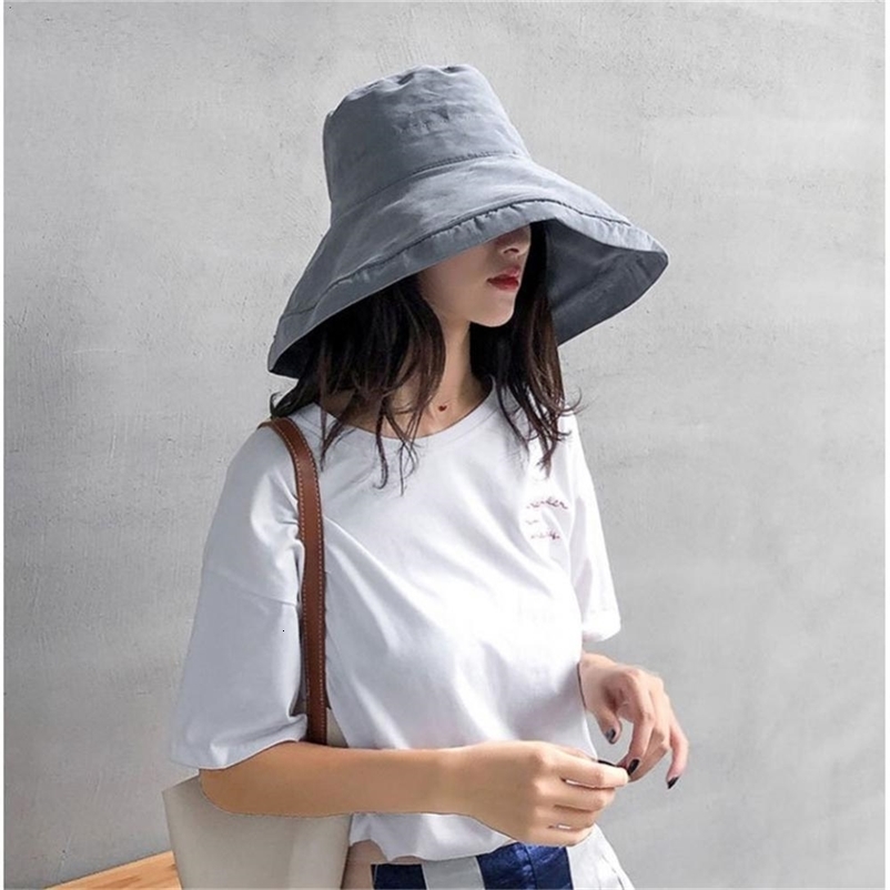 Wide Brim Hats Bucket Women Large brimmed Sun Hat Fashion Peach Skin Velvet Fisherman Outdoor Beach Summer Sunscreen Visor Cap 230729bj