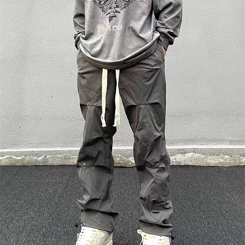 Baggy Cargo Pants Pant Trousers for Men Streetwear Y2k Techwear Man Wide Many Pockets Grey Black Fashion Tactical Jogger Tube 240824