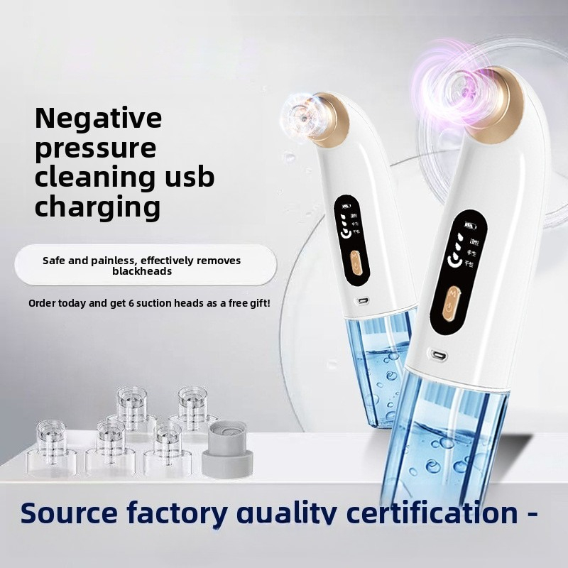 Blackhead Remover Vacuum Pore Cleaner Hydro Dermabrasion Facial Beauty Device USB Rechargeable Suction Machine Home Use Skin Care Tool
