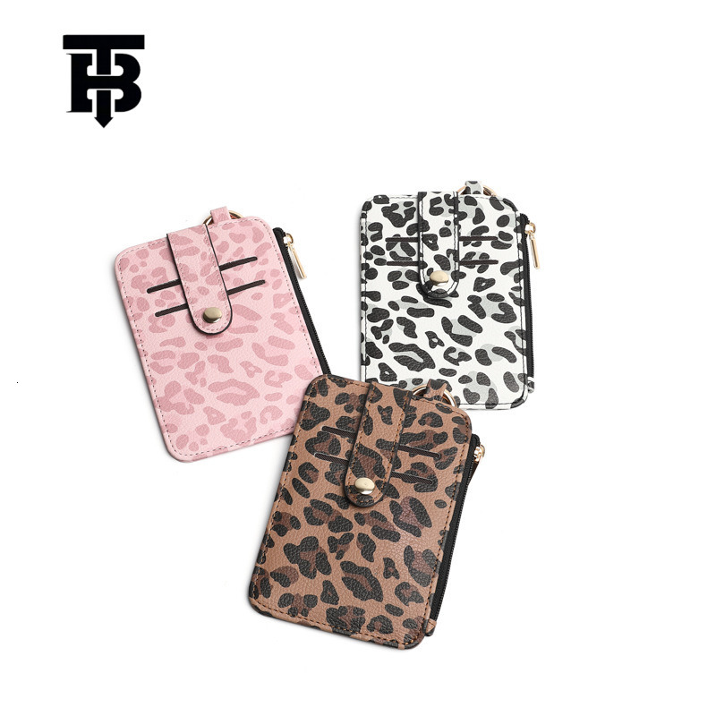 TB BHULAMTE Free Shipping Brand New Designer Bag Leopard Print PU Leather Multi Card Slot Card Clip Compact Zipper Coin Wallet Portable Card Box Key
