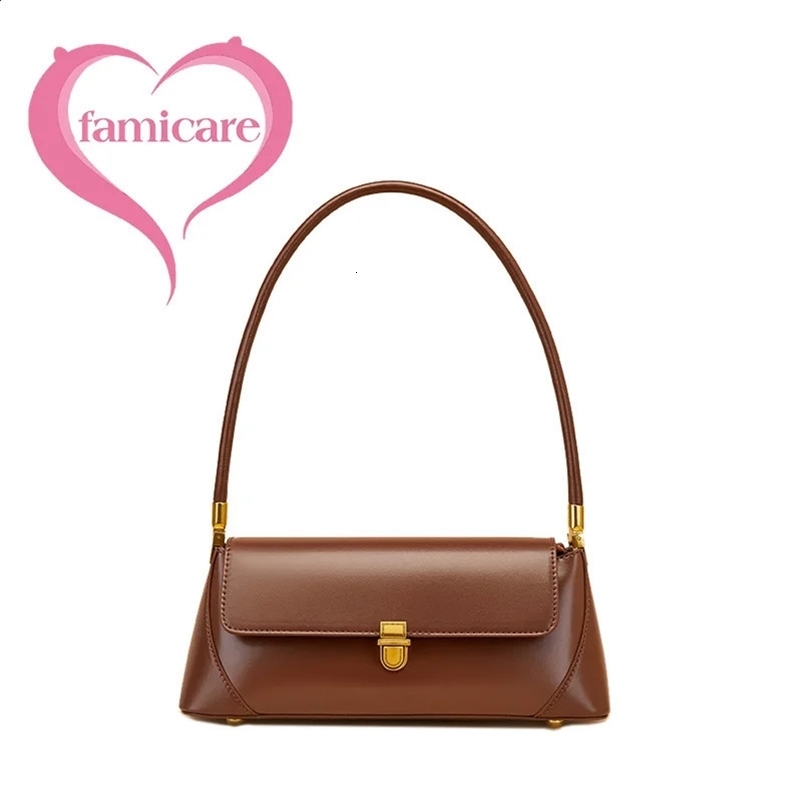 2024 Womens Bag Elegant Underwear Shoulder Bag Womens Classic Retro Split Leather French Style Handbag 240820bj