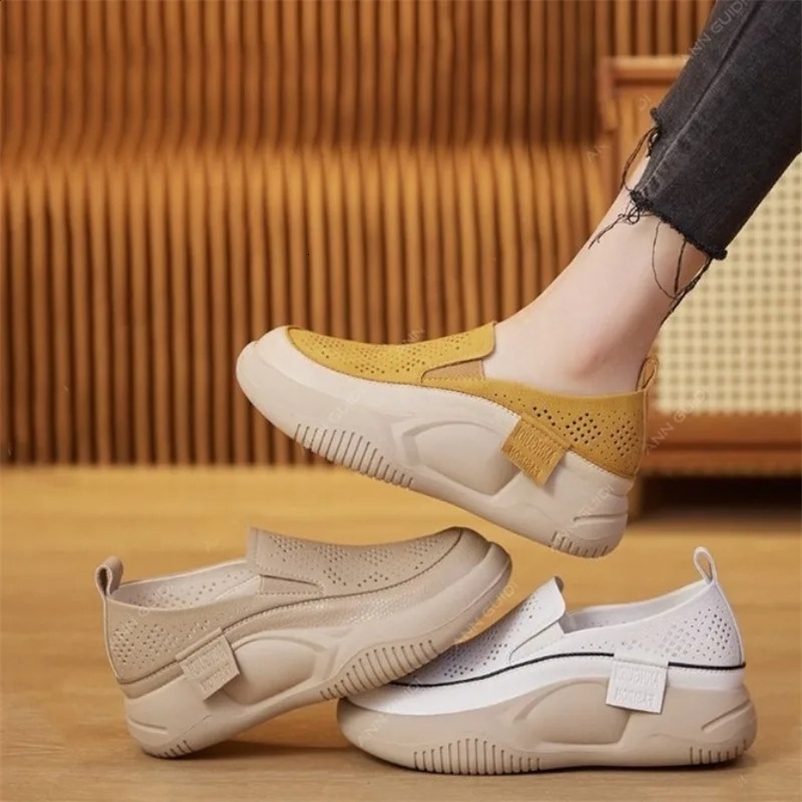 Womens platform shoes casual skate shoes fashionable Loafers womens sports shoes Chaussure soft soled womens Loafers D254 240827bj