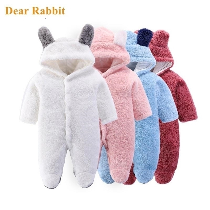 born Cute baby jumpsuit born Boy Girl Clothes Long Sleeve Hoddies Bear costume toddler Romper Autumn Winter 0-18M 211101