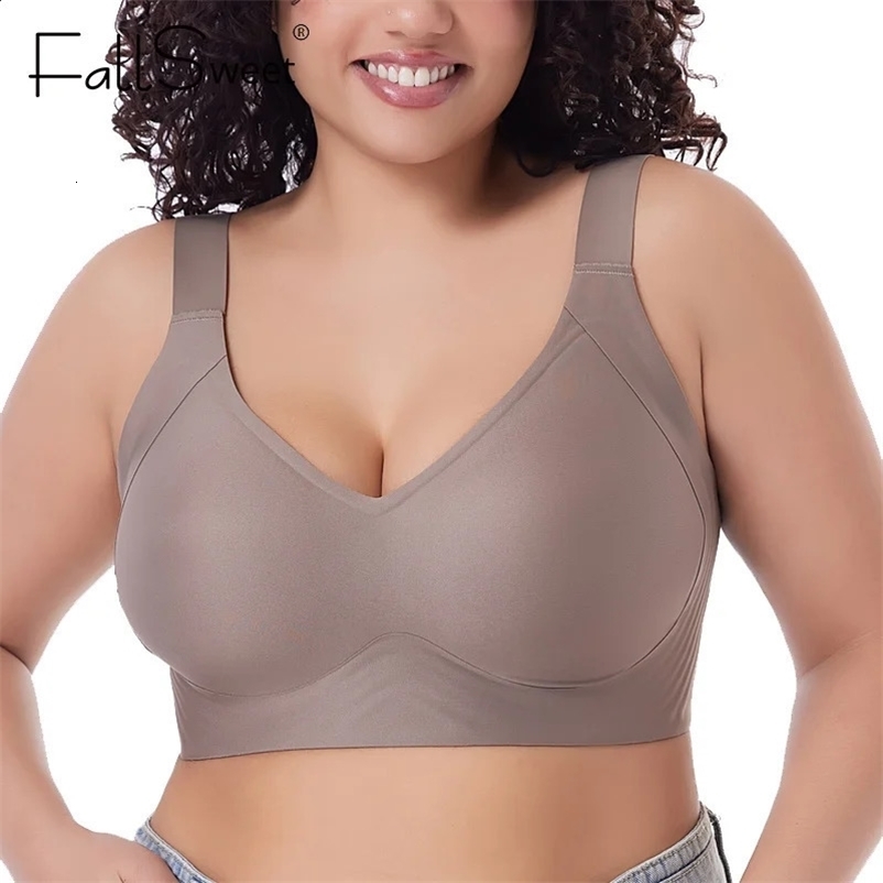 FallSweet Push Up Womens Strapless Bra Large Strapless Thin Cup Wireless Bra Sexy Bra M-6XL 250121