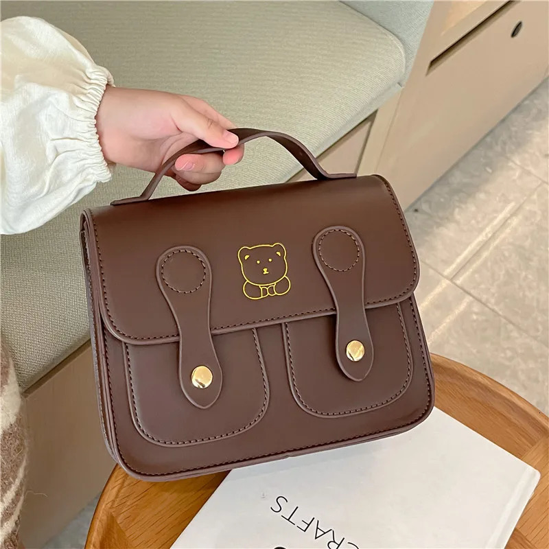 Childrens Leather Backpacks Autumn Korean Handbags for Students Boys Girls casual Kindergarten Baby Simple Backpack 250812