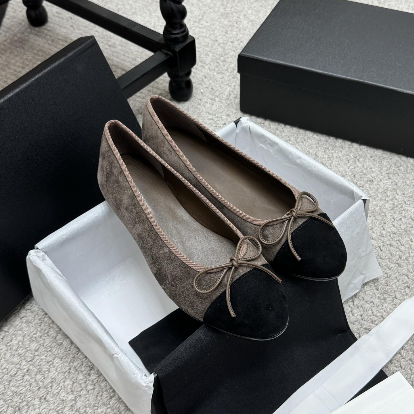 Round toe ballet shoes womens Frosted cowhide Ankle Leather Winter Lace-up Short Boots Womens Platform Designer Knight Classic bow tie luxury Shoes