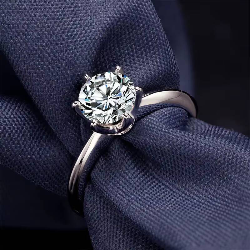 Fine Jewelry Laboratory Diamond Wedding Engagement Ring 10K 14K 18k Gold HPHT CVD Diamond Jewelry Laboratory Grown Diamond Ring