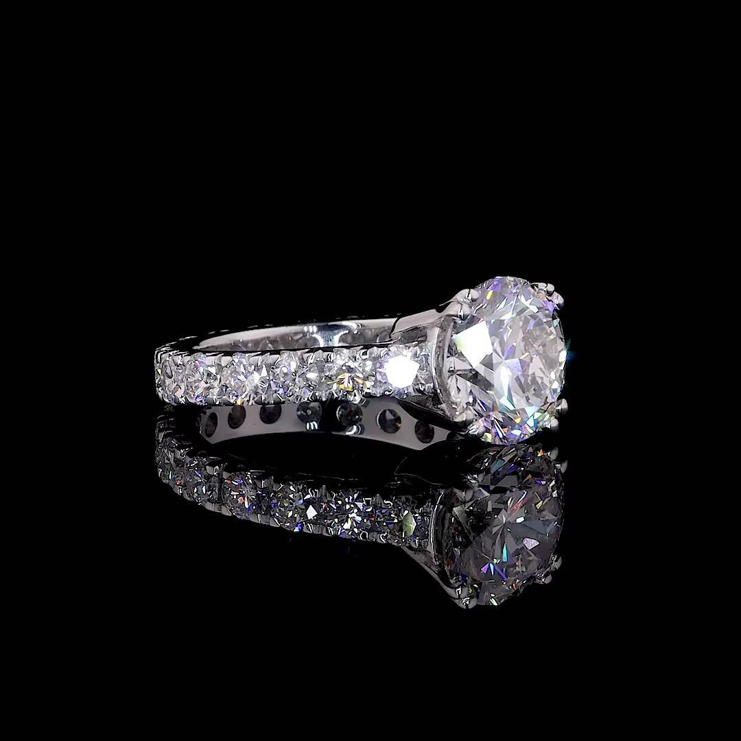 14K Gold Solitaire Ring with 13ct Lab Grown VS1 Diamond IGI CVD Certified Custom CVD Diamond Ring Fine Jewelry