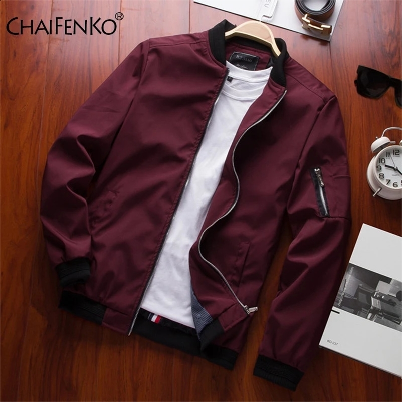 Mens 2024 autumn jacket spring fashion solid bomber windproof jacket mens clothing zipper casual jacket mens top 240821bj