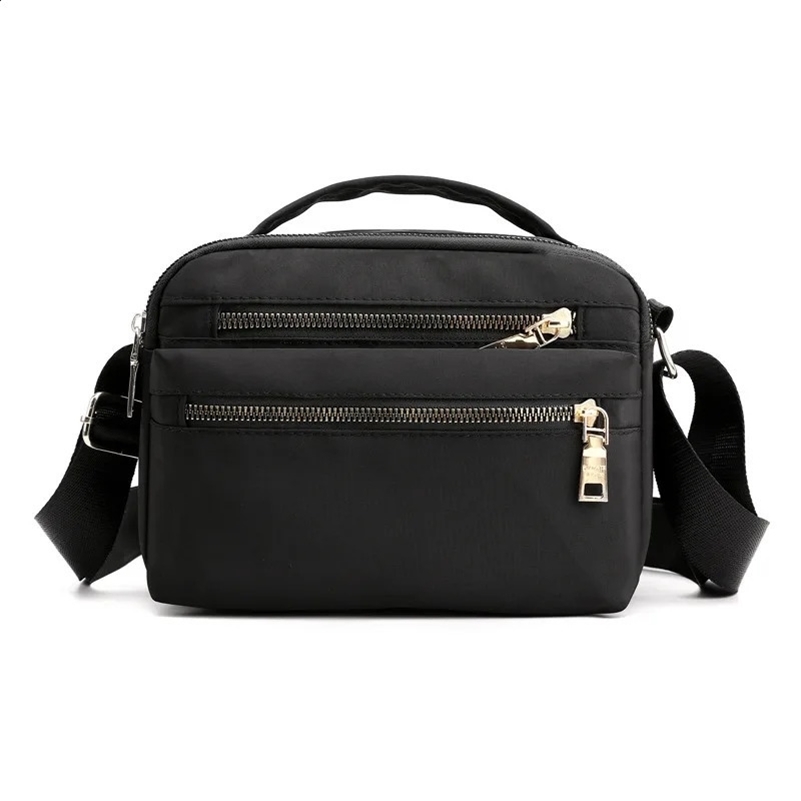 Women Waterproof Nylon Crossbody Shoulder Bags Casual Large Capacity Travel Clutch Bag Female Solid Color Multi-pocket Handbag 240827