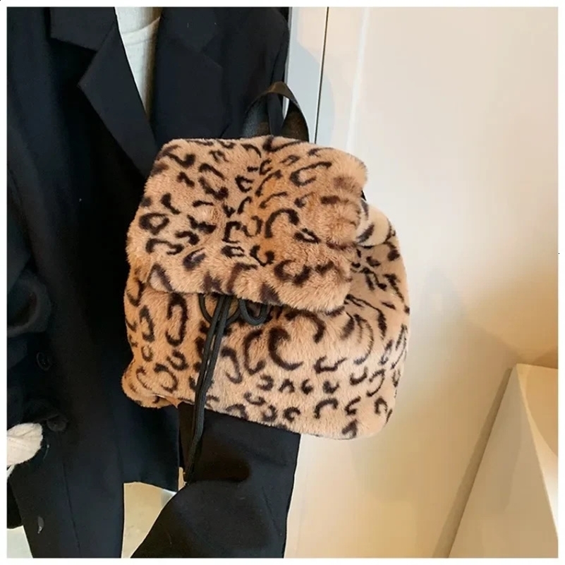 Sac à imprimé rétro Leopard 2024 Style d'hiver Sac à bandoulière simple et à la mode