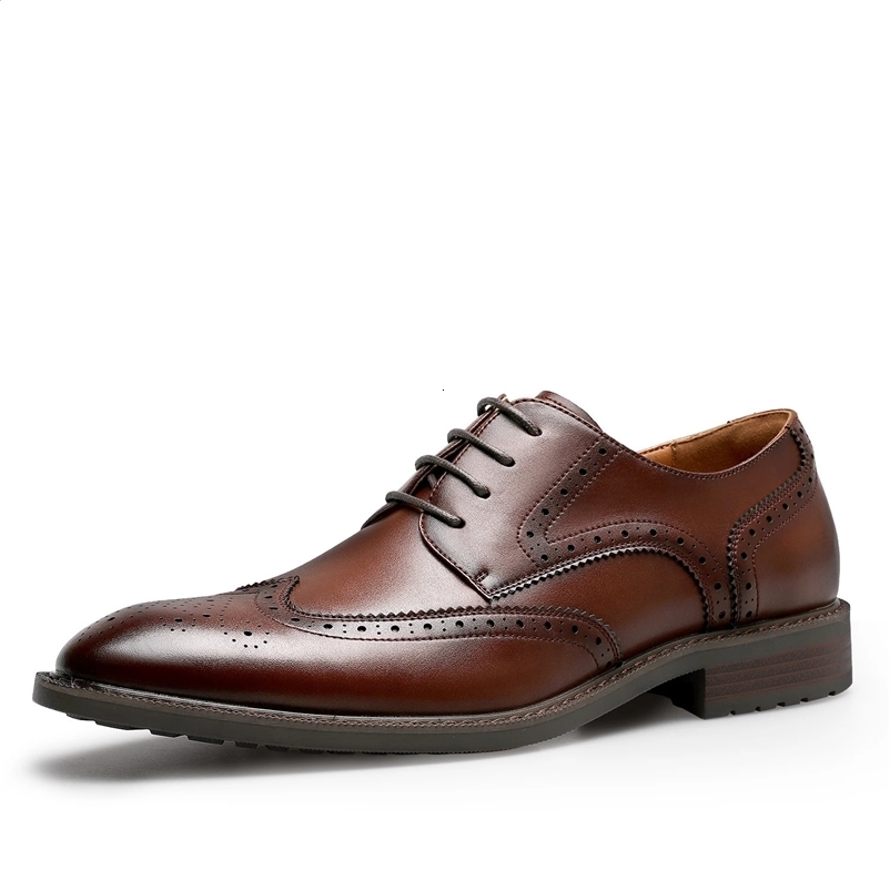 Desai business dress mens shoes British Kraft Derby shoes simple fine leather and wingtips 240923bj