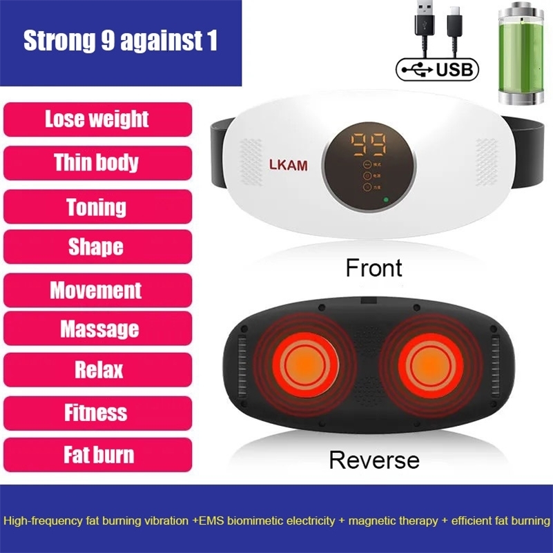 Core Abdominal Trainers Slimming Machine EMS Electric Muscle Stimulator Lazy Loss Weight Artifact Waist Trainer Stimulator Vibrating Fitness Massage
