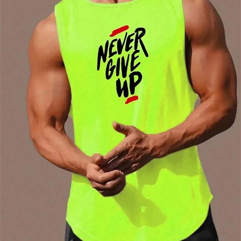 Summer Daily Exercise Mens Tank Top Outdoor Sports Running Fitness Mens Sleeveless T-shirt Urban Street Mens Tank Top 3D Prin 250422