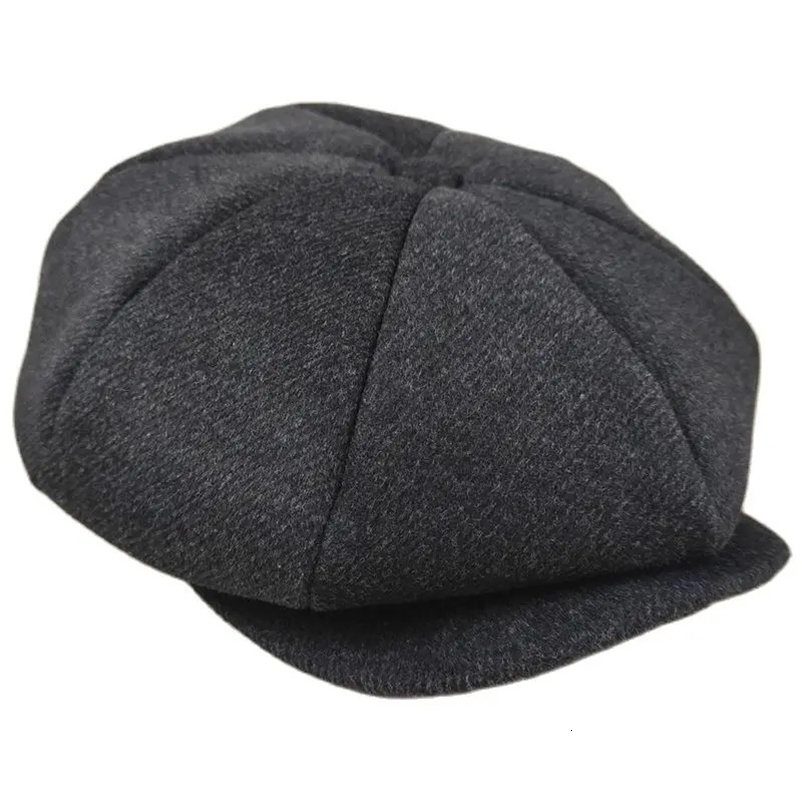 Big Head Men Plus Size Berets Adult Herringbone Felt Octagon Cap Women Winter Pumpkin Hat Gatsby Flat Ivy 5658cm 5960cm 240603bj