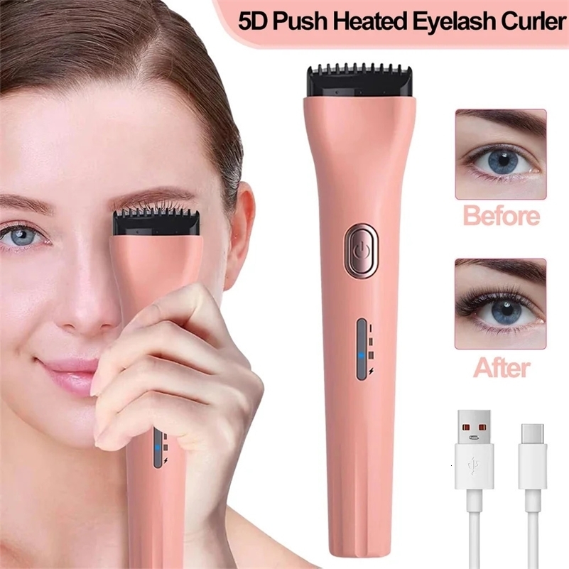 5D Push Heated Eyelash Curler 3 Modes Electric Eye Lashes Eyelash Grafting Long Lasting Makeup Tool Viewer Makeup tools 241217