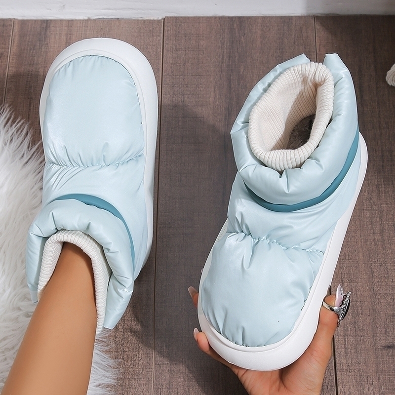 Womens Winter Warm Cotton Padded Shoes Thick Sole Down Waterproof Snow Boots for Women Non Slip Platform Ankle Botas Mujer 241112