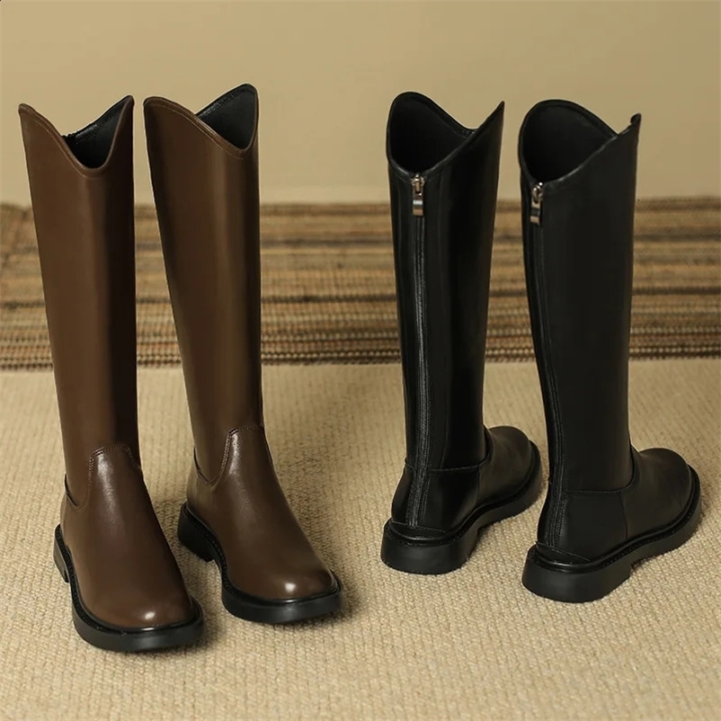 2024 Womens Roman Long Boots Autumn Womens High Quality Shoes Fashion Platform Casual Knight Boots Womens Sizes 35-43 Fashion 240823bj