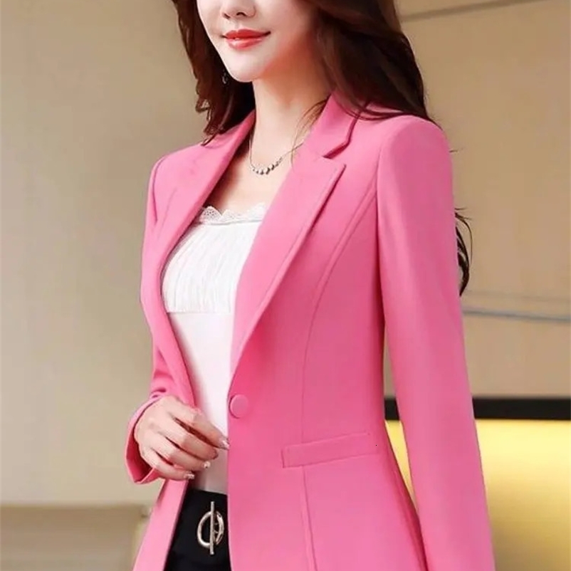 Summer Autumn Chic and Elegant Blazer for Women In Outerwear Casual Slim Korean Womens Jacket Female Suit Fashion Coat 240306