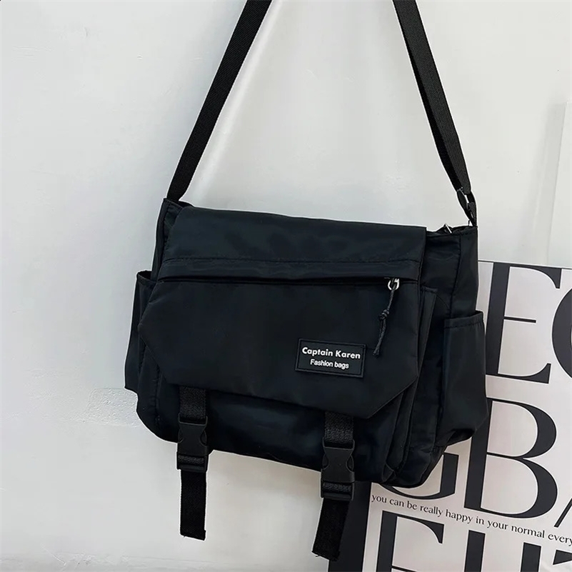 Ladies Messenger Bags Young Fashion Womens Handbags Crossbody Bags Large Capacity Sling Shoulder Bags Nylon School Bag 250422