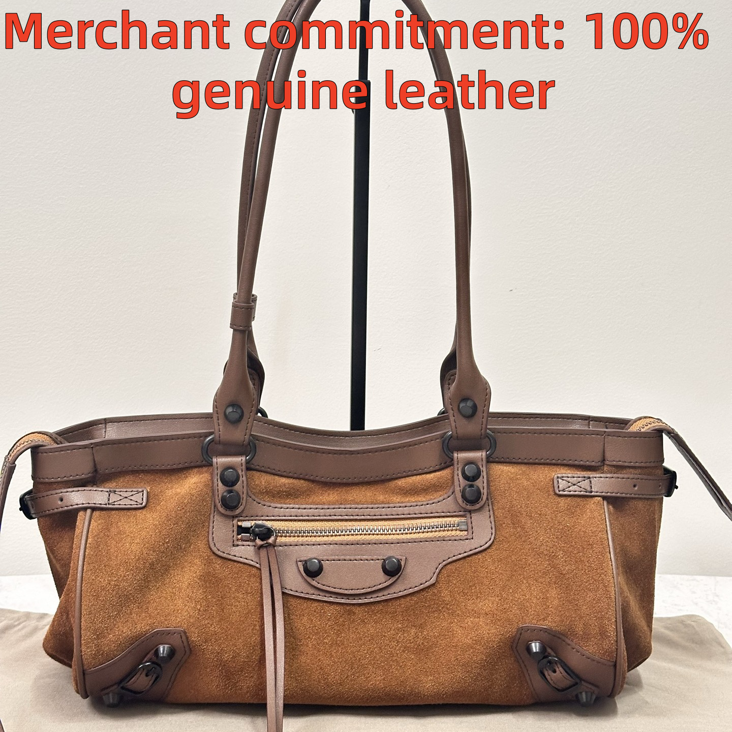 Designer bag Womens LE CITY Horizontal Motorcycle bag Luxury handbag genuine leather tote bag Top quality suede bag Vintage crossbody Shoulder ba
