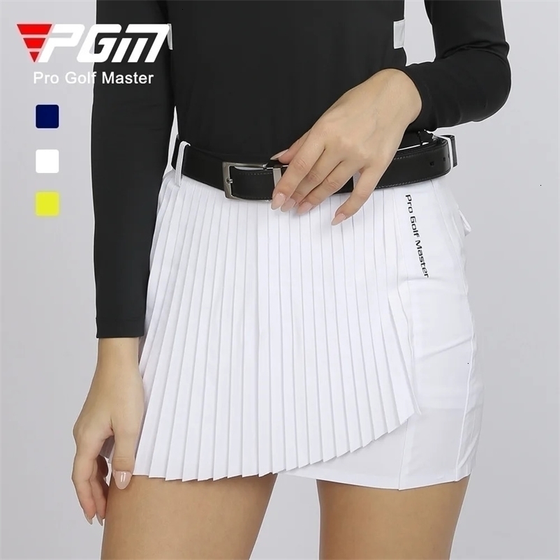 PGM Golf Short Skirt Summer Womens Skirt Pleated Skirt Elastic Back Belt Quick Drying Half Skirt 240520