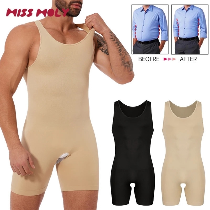 Mens Sleeveless Full Body Shaper Underwear Slimming Compression Seamless Bodysuit Shapewear Tummy Control Fajas Para Hombres 240823