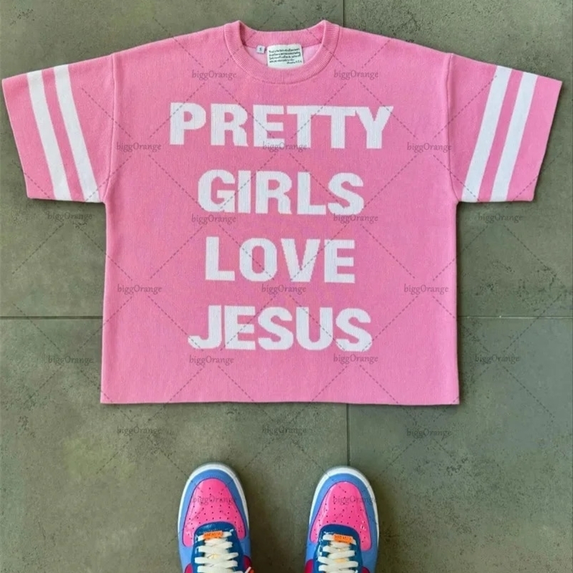 Summer American Retro Short-sleeved Y2K Harajuku Letter Printed Top Womens Street Personality Trend Casual Loose T-shirt 250322