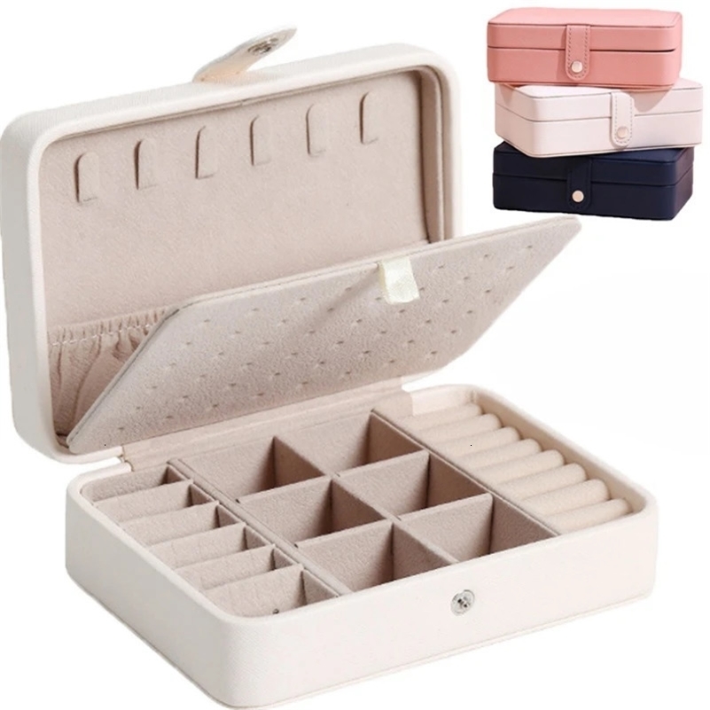 Korean Version Simple Ins Style Portable Jewelry Storage Box High-end Exquisite Large Capacity Travel Jewelry Bag 250409