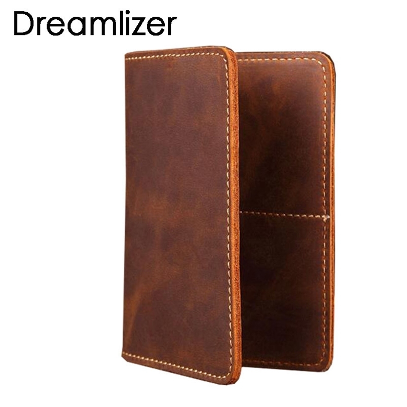Unisex Genuine Leather Passport wallet Women Vintage Cow Leather Passport cover Wallet Men Credit Card Holder Travel Wallet250906
