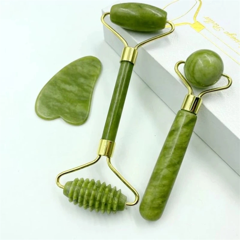 Natural Jade Face Massager Gua Sha Stone Face Guasha Masaje Board Acupoint Eye Care SPA Massager Tool massage visage 240626bj