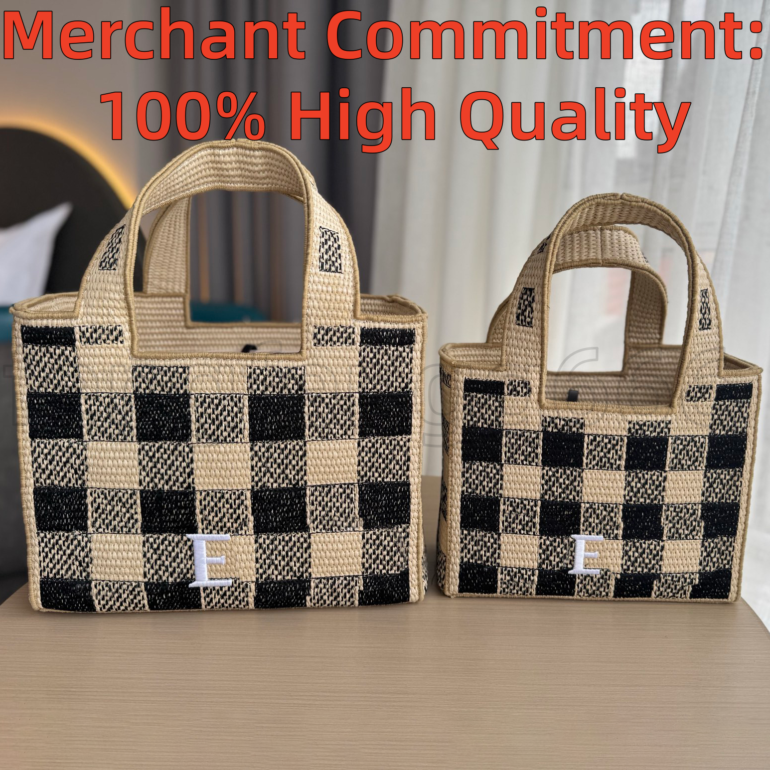 Womens mens Raffias Font Tote bag Luxury Designer bags summer straw weave bag fashion handbags Shoulder Bag Top quality Linen woven beach bag high c