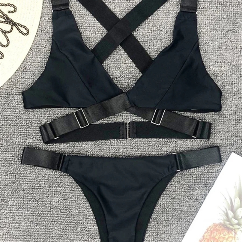 Sexy Adjust Buckle Bandage Vevlet Bikini 2025 Women Swimsuit Female Bikinis Swimwear Two Pieces Bikini set Bathing Suit Swim 250319