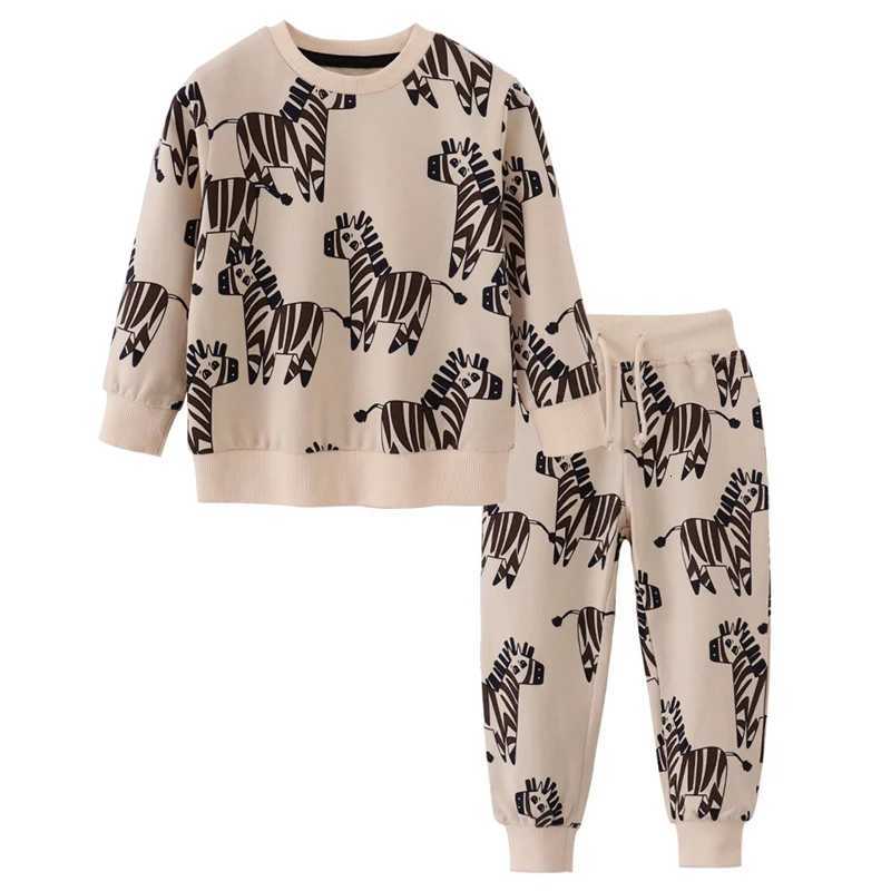 Zebra Printed 27T New Arrival Autumn Winter Long Sleeve 2 PCS Boys Clothing Sets Cotton Childrens Outfits Hot Selling X250923